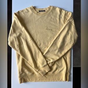 brandy melville - oversized "honey" crewneck in yellow
